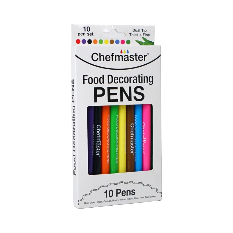 Chefmaster Edible Marker Pen set of 10 colours