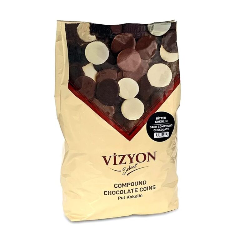 Vizyon Dark Compound Chocolate Coins Buttons